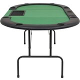  trodijelni stol za poker za 9 igrača ovalni zeleni | shoptok.hr