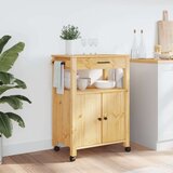 vidaXL Kuhinjska kolica MONZA 60x40x90 cm od masivne borovine | shoptok.hr