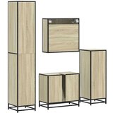 vidaXL 4-dijelni set kupaonskog namještaja boja hrasta sonome drveni | shoptok.hr