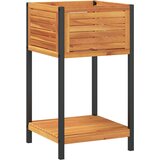 Maison Chic Vrtno cvetlično korito - Cvetlični Lonec s polico 45x45x80 cm akacija in jeklo, (21789795) Cene