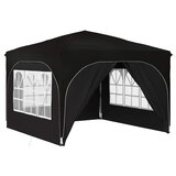 vidaXL Zložljivi šotor za zabave 290 x 290 x 245 cm Črna, (5000219057) | Shoptok.si