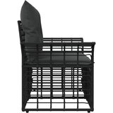  Vanjski loveseat 2 kom. 2-Broj sjedala Crna i tamno siva | shoptok.hr