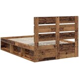  Krevetna konstrukcija s uzglavljem Staro drvo 120 x 200 cm | shoptok.hr
