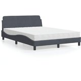  Krevet s madracem Dover tamnosivi 120 x 200 cm baršunasti | shoptok.hr