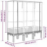 vidaXL Visoka greda s prevleko za rastlinjak videz ratana 120x40x140cm | Shoptok.si