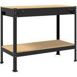  Radna klupa Crna 114 x 54 x 91 cm Projektirano drvo i metal | shoptok.hr
