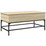 Furnova Klubska mizica sonoma hrast 100x50x45 cm inženir. les in kovina, (21913685) | Shoptok.si