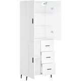  Visoka komoda bijela 69,5x34x180 cm konstruirano drvo | shoptok.hr