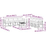  Set vanjskih sofa 9 kom. Prirodna i svijetlo siva | shoptok.hr