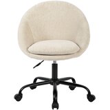 MID.YOU VRTLJIVI STOL kovina, tekstil bela, bež | Shoptok.si