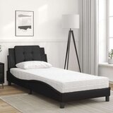  Krevet s madracem crni 90x190 cm od umjetne kože | shoptok.hr