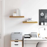  Stenska polica 2 pcs Bež 50 x 23 x 4 cm Konstruiran les, (5000201490) | Shoptok.si