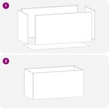  Vrtna saksija 2 kom. Bijela 100 x 50 x 50 cm Čelična vrata | shoptok.hr