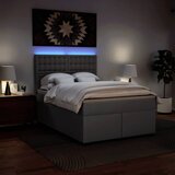  s oprugama i madracem sivi 140x190 cm od umjetne kože | shoptok.hr