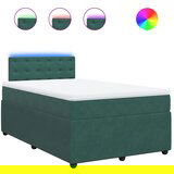 Maison Chic Box spring postelja - Vzmetna postelja z vzmetnico temno zelena 120x200 cm žamet SL4216, (21902407) | Shoptok.si