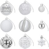  Set božićnih kuglica 88 kom. Srebrna &amp;Oslash; 6 cm Plastika Slike