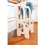 ToddlerInFamily 2v1 MONTESSORI STOLEK POMAGALEK-MOTIV AVTO (NATUR) Cene