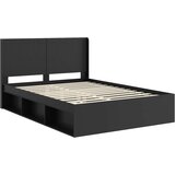  Okvir za krevet s pohranom i uzglavljem Crna 135 x 190 cm | shoptok.hr