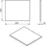 Sapho Bijela ploča za ispod umavionika 60x50 cm Plato – | shoptok.hr