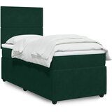 Box spring krevet s madracem tamnozeleni 90x200 cm baršunasti | shoptok.hr