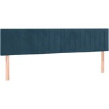  Uzglavlja tamnoplava 160x5x78/88 cm baršunasta | shoptok.hr