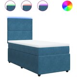 vidaXL Box spring krevet s madracem plavi 90x190 cm baršunasti Cijene