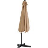  Vrtni suncobran s čeličnom šipkom 300 cm smeđe-sivi | shoptok.hr