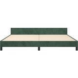  Posteljni okvir z vzglavjem temno zelen 200x200 cm žamet, (20902691) | Shoptok.si