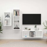  3-dijelni set TV ormarića bijeli od iverice Cijene
