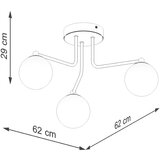 Nice Lamps Črna/bela stropna svetilka Beam – | Shoptok.si
