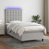 box spring s madracem LED svjetlosivi 80x200 cm tkanina | shoptok.hr