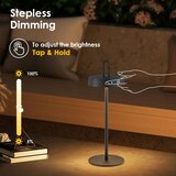  LED prigušiva spoljna punjiva dodirna stona lampa SHINE LED/1,5W/3,7V 3000 mAh IP44 crna | Eponuda.com