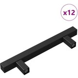 Drška za ormar 12 pcs Crna M4 x 18 mm Nehrđajući čelik | shoptok.hr