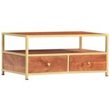  Stolić za kavu 90 x 50 x 40 cm od masivnog drva bagrema | shoptok.hr