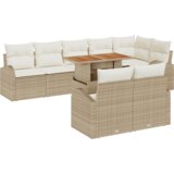  9-dijelni vrtni set kauča s jastučićima bež poli ratan | shoptok.hr
