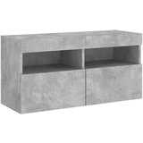 TV ormarić s LED svjetlima siva boja betona 80x30x40 cm | shoptok.hr