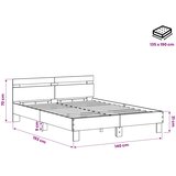  Krevetna konstrukcija Staro drvo 135 x 190 cm Konstruirano drvo | shoptok.hr
