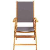  Vrtne stolice 2 kom antracit od masivnog drva bagrema i tkanine | shoptok.hr