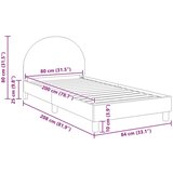  Otroški posteljni okvir z vznožjem krema 80 x 200 cm, (5000104637) | Shoptok.si