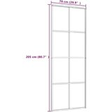  Klizna vrata od aluminija i stakla ESG 76 x 205 cm crna | shoptok.hr