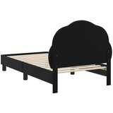  Otroški posteljni okvir z vznožjem Črna 80 x 160 cm Žamet, (5000104741) | Shoptok.si
