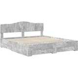  Krevetna konstrukcija s ladicama Betonski sivi 180 x 200 cm Siva 203 x 183 x 90 cm | shoptok.hr