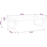  Polica za Lavabo - Umivaonik s prirodnim rubom montirana na zid - Izbijeljena i crna 100 x 50 x 24 cm Četvrtasto | shoptok.hr