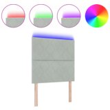 vidaXL LED vzglavje z diamantno blok zasnovo, svetlo sivo, 90 cm velvet | Shoptok.si