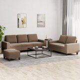  3-dijelni set sofa smeđi od tkanine | shoptok.hr