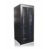  27U/19" rek orman stojeći Netiks A36027 (ŠxDxV) 600x1000x1400mm metalna perforirana prednja i zadnja vrata sa bravom, sertifikovan za 1000kg, točkići i nožice sa nivelacijom, prednje i zadnje šine 19" sa brojevima unita | Eponuda.com