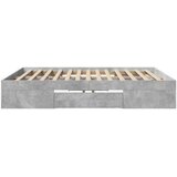  Okvir kreveta boja betona 200x200 cm od konstruiranog drva | shoptok.hr