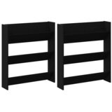 vidaXL Ormarići za cipele na zidu 2 pcs Crni hrast 60 x 18 x 60 cm | shoptok.hr