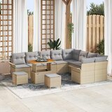  Sjedeća garnitura za vrt 12 kom. Bež poliratan 297.4 x 234 x 85 cm | shoptok.hr