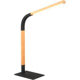 Tri O Črna/naravna LED zatemnitvena namizna svetilka z lesenim senčnikom (višina 73,5 cm) Norris – | Shoptok.si
